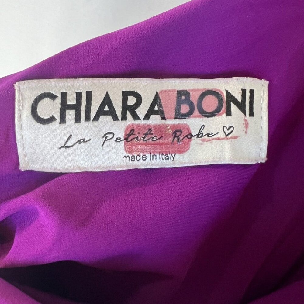 Chiara Boni La Petite Robe Purple Back Drape Gown $995 - Picture 13 of 15